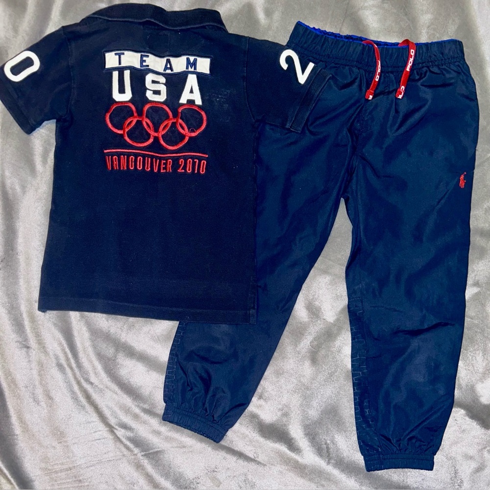 Ralph Lauren Limited Edition Team USA Polo w/ RL Polo Nylon Joggers
